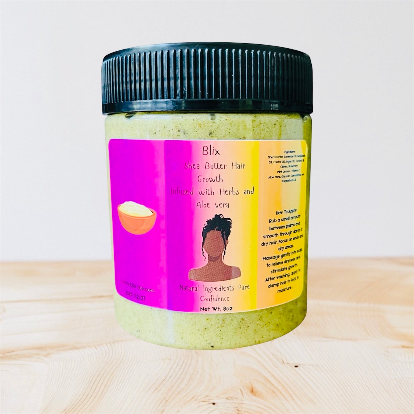 Shea Butter Cream Infused with Herbs, 8oz. Scent : Lavender